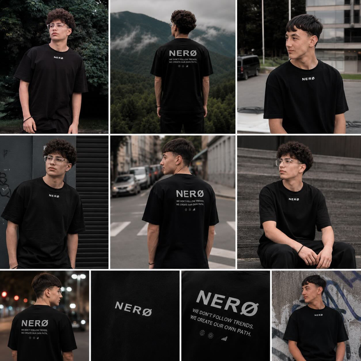 NERØ Oversized Tee — Black