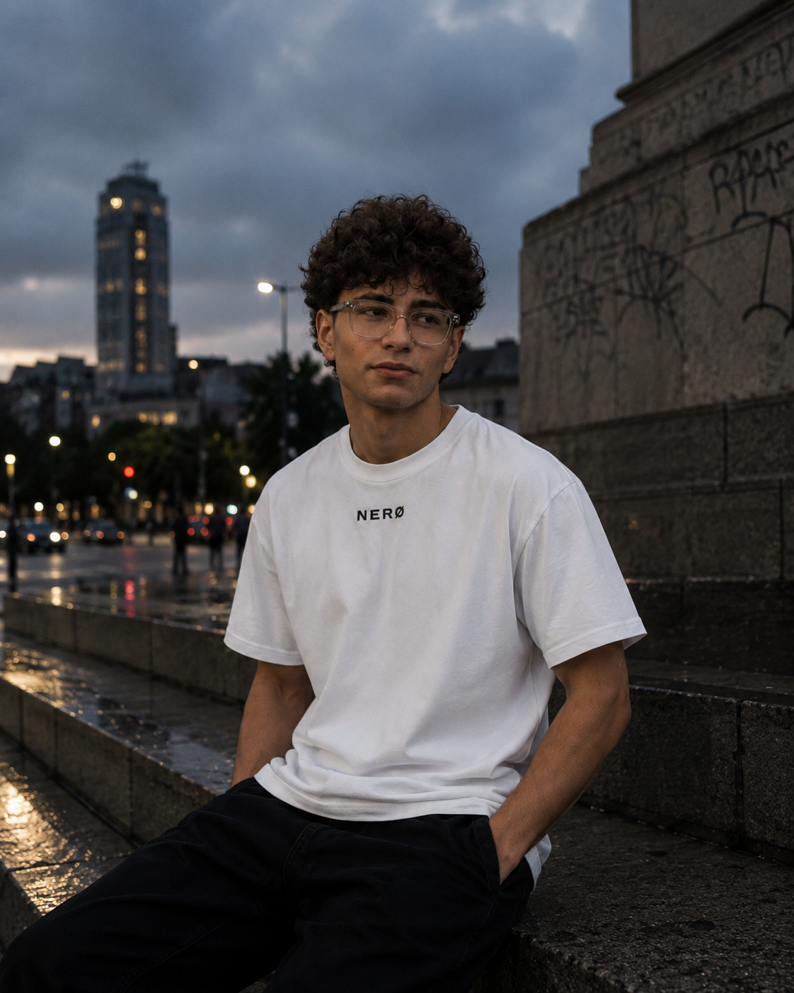 NERØ Oversized Tee — White