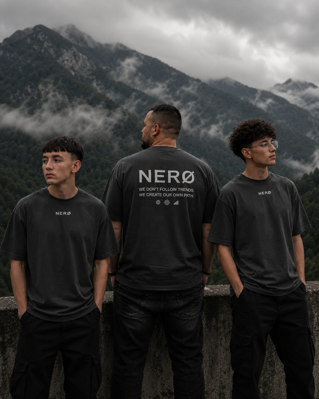 NERØ Oversized Tee — Dark Gray